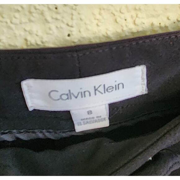 Calvin Klein Dress Pants Pockets Straight Leg Stretch Black Size 8 Slacks - Picture 6 of 9